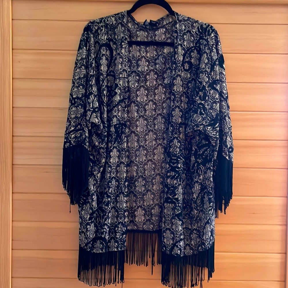 Angie Black Kimono Cardigan